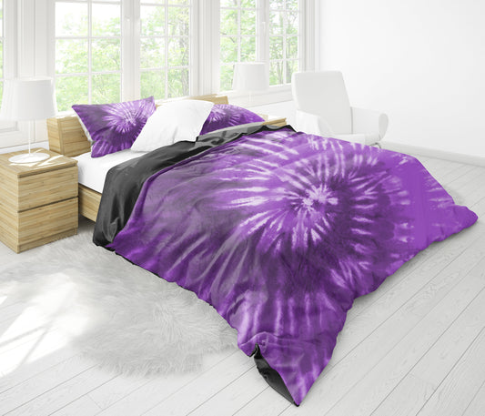 Purple Tie Dye Bedding Set