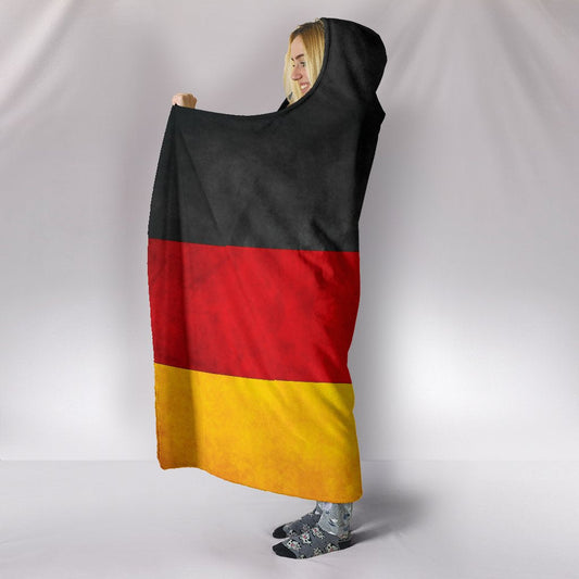 German Flag Plain Hooded Blanket