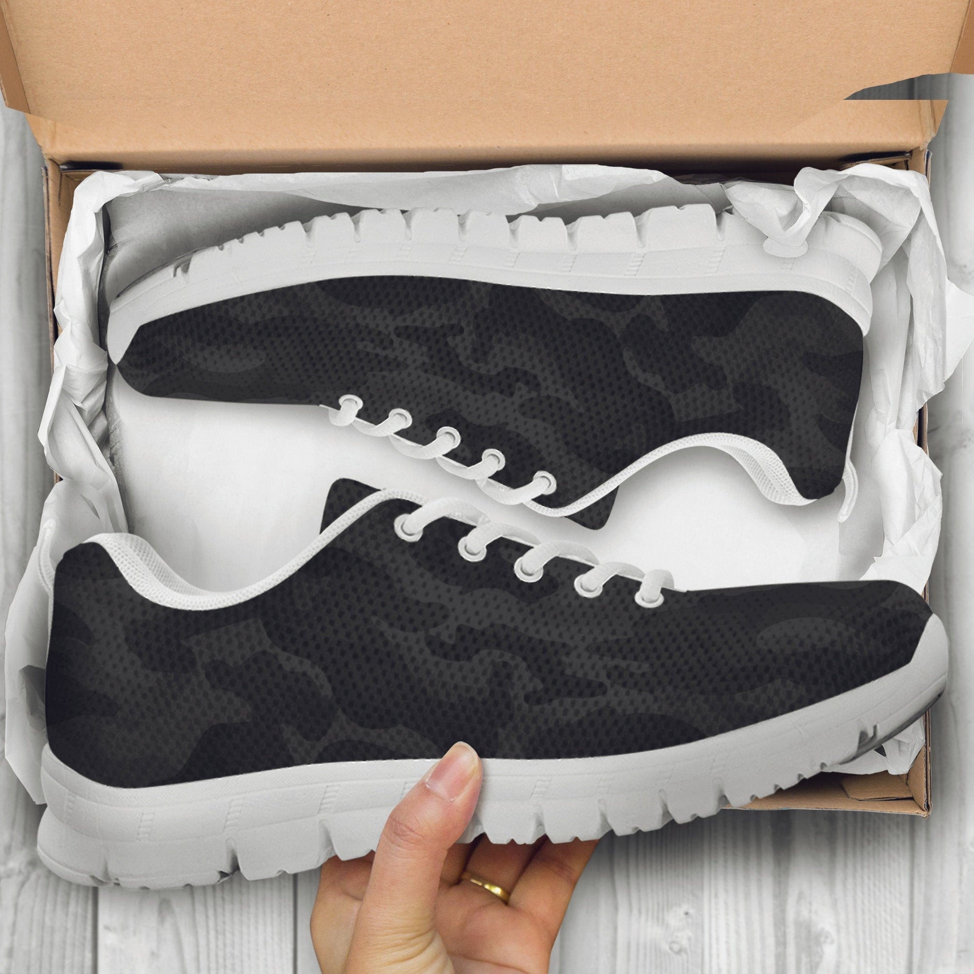 Dark Grey Camouflage Sneakers