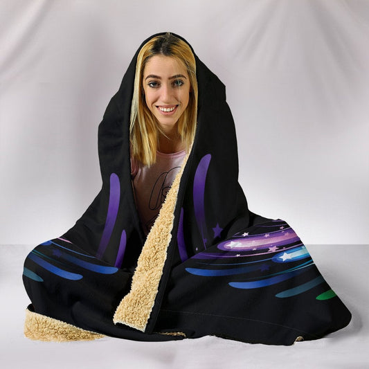 Colorful Wings Hooded Blanket
