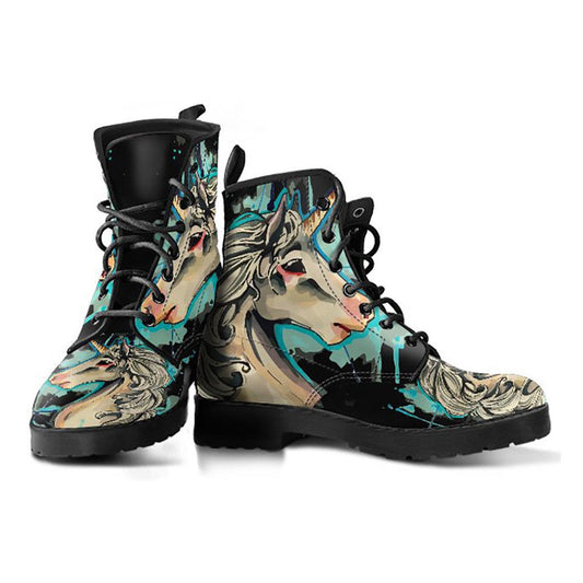 Beige Unicorn Womens Boots