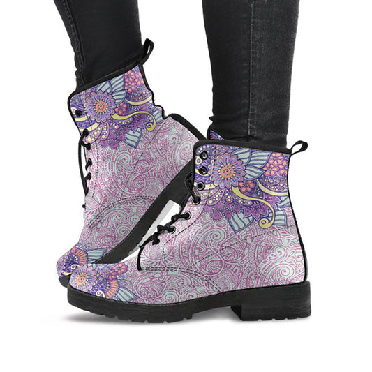 Pink Henna Decor Womens Boots