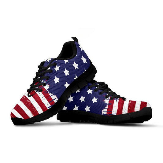 Abstract American Flag Sneakers