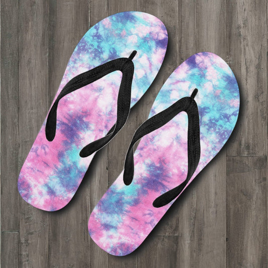 Blue & Pink Cotton Candy Flip Flops