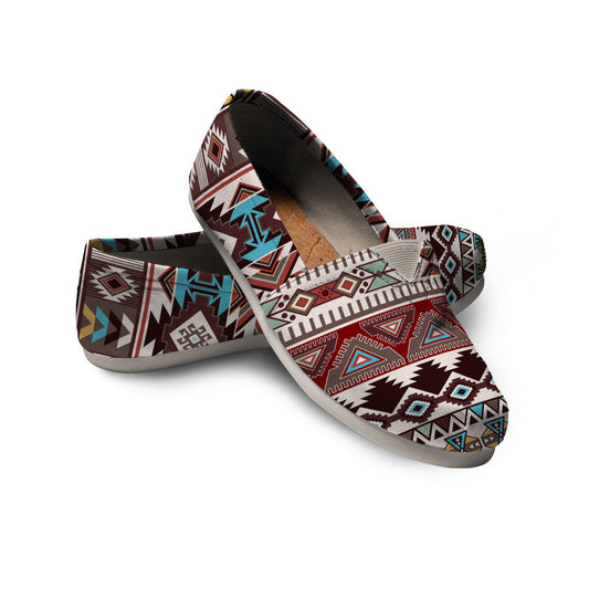 Brown Boho Aztec Casual Shoes