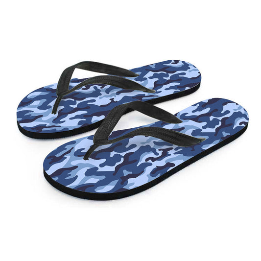 Blue Camouflage Flip Flops