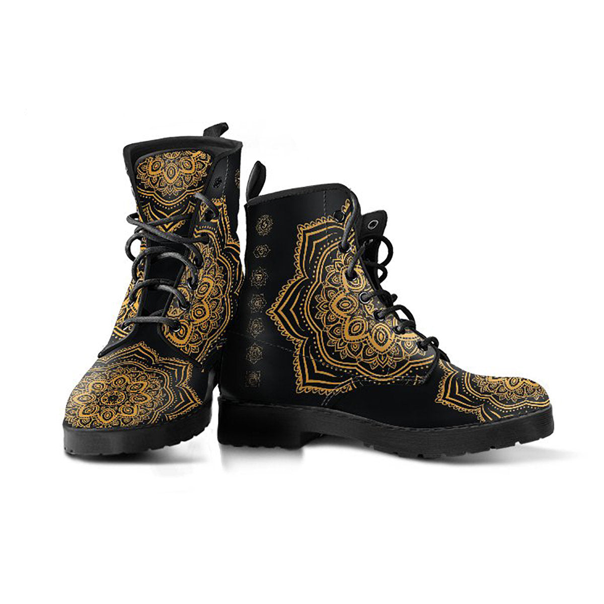 Gold Chakra Mandala Womens Boots
