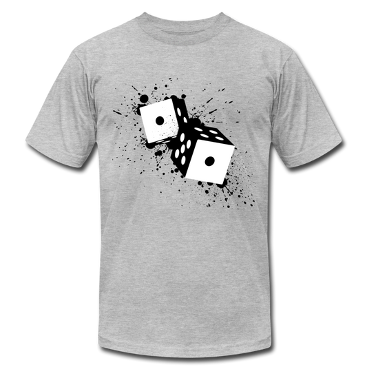 Black & White Dice T-Shirt - heather gray