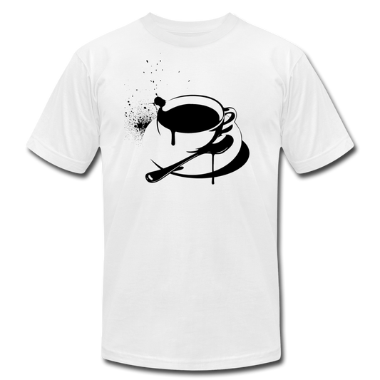 Black & White Cup of Coffee T-Shirt - white