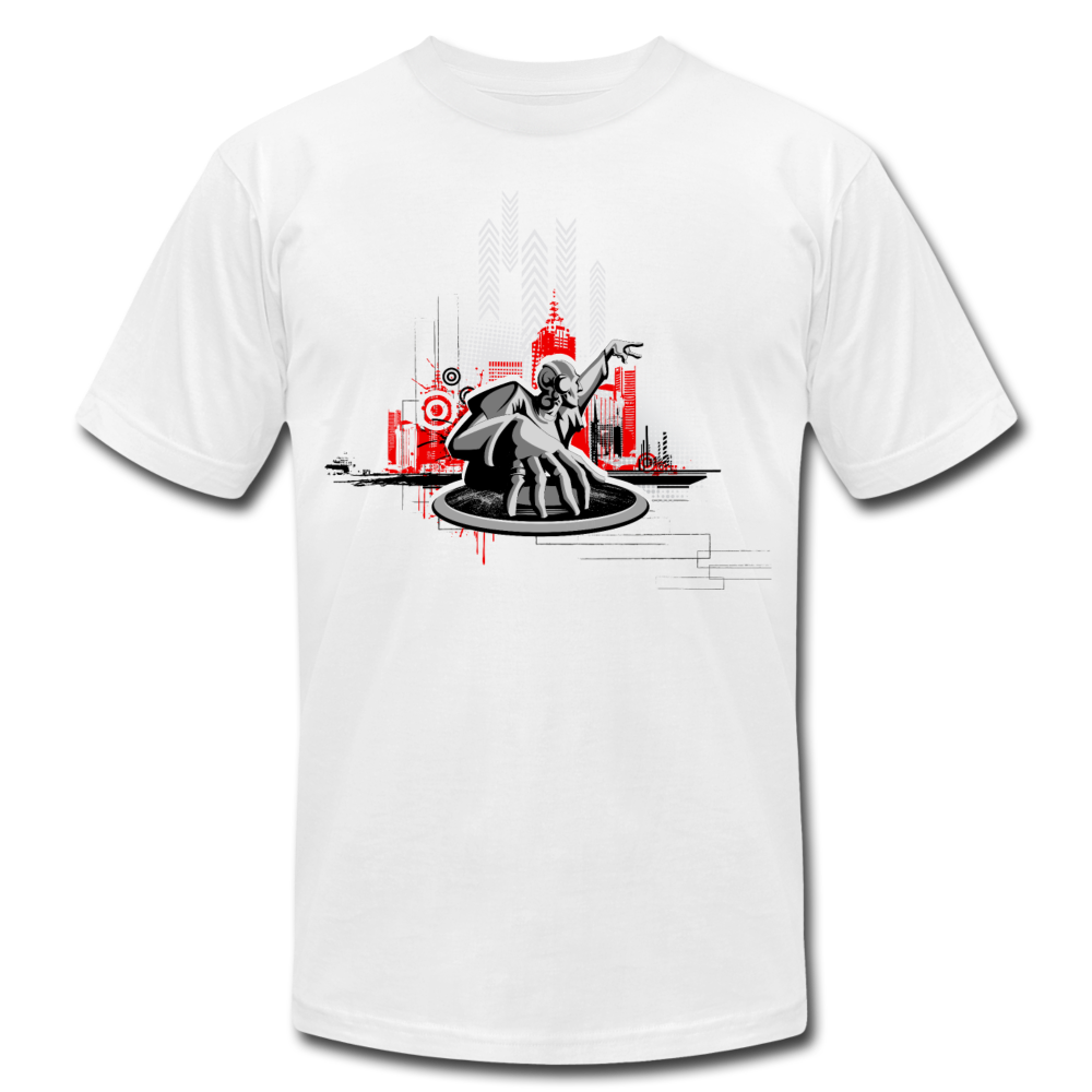 Abstract DJ Mixing T-Shirt - white