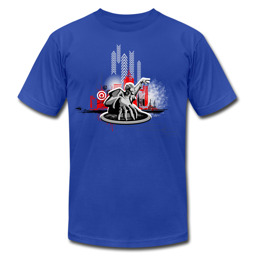Abstract DJ Mixing T-Shirt - royal blue