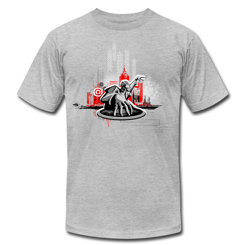 Abstract DJ Mixing T-Shirt - heather gray