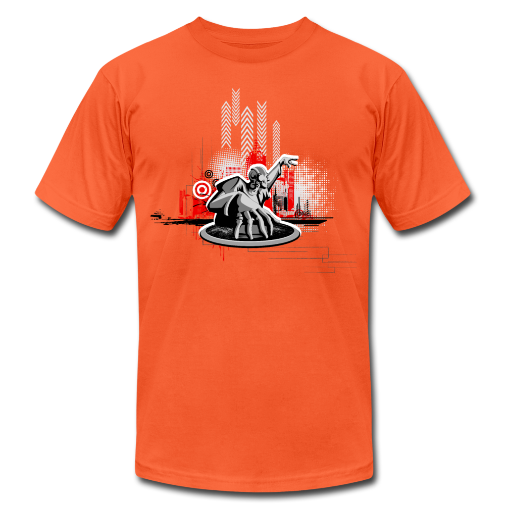 Abstract DJ Mixing T-Shirt - orange
