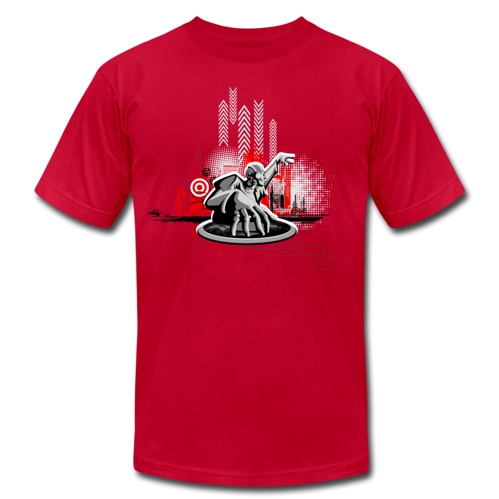 Abstract DJ Mixing T-Shirt - red