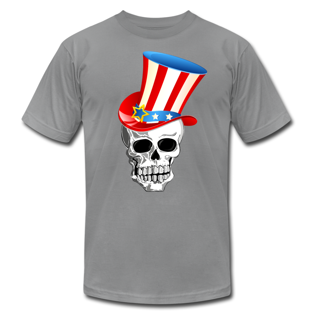 American Skull Hat T-Shirt - slate