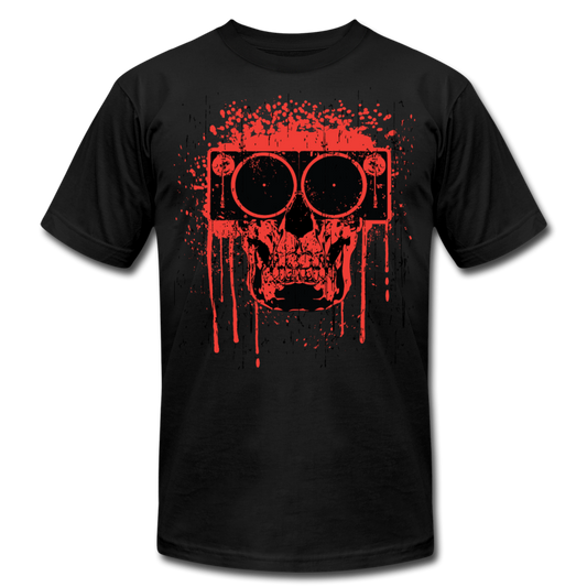 Abstract Skull Speaker T-Shirt - black