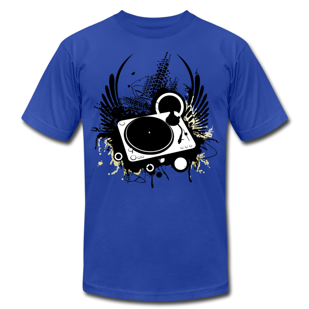 Abstract Turntable Wings T-Shirt - royal blue