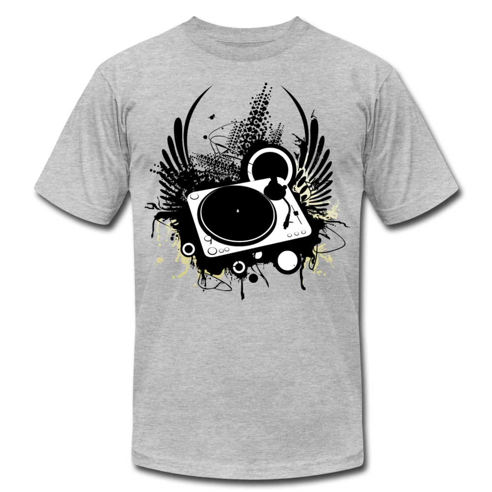 Abstract Turntable Wings T-Shirt - heather gray