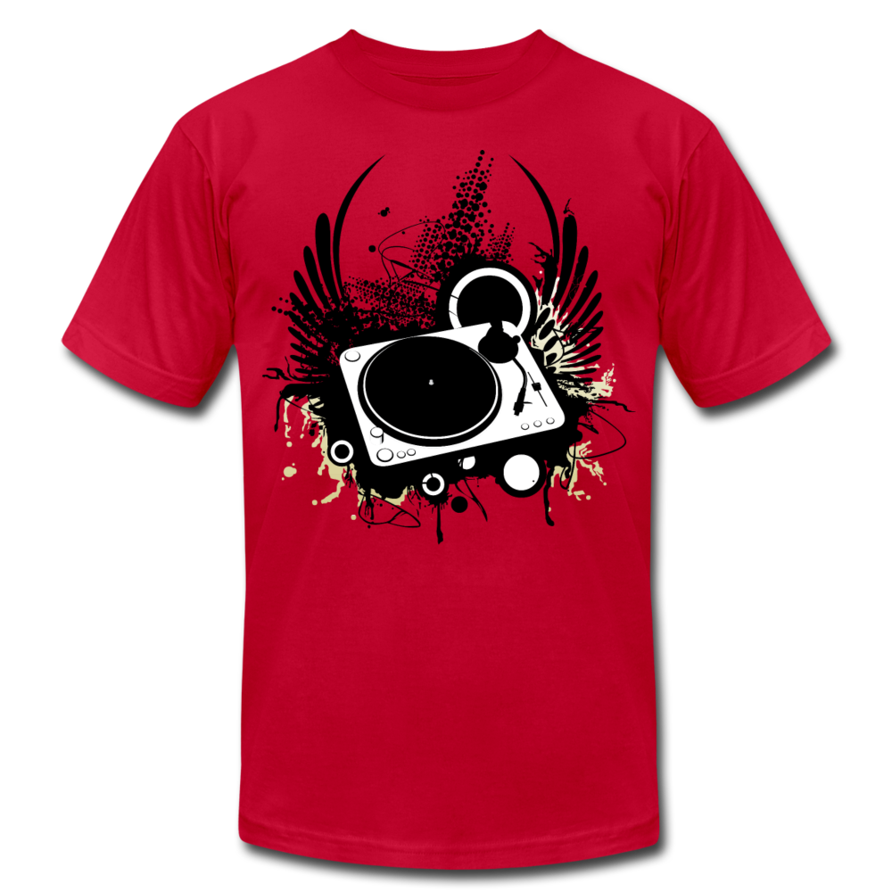 Abstract Turntable Wings T-Shirt - red