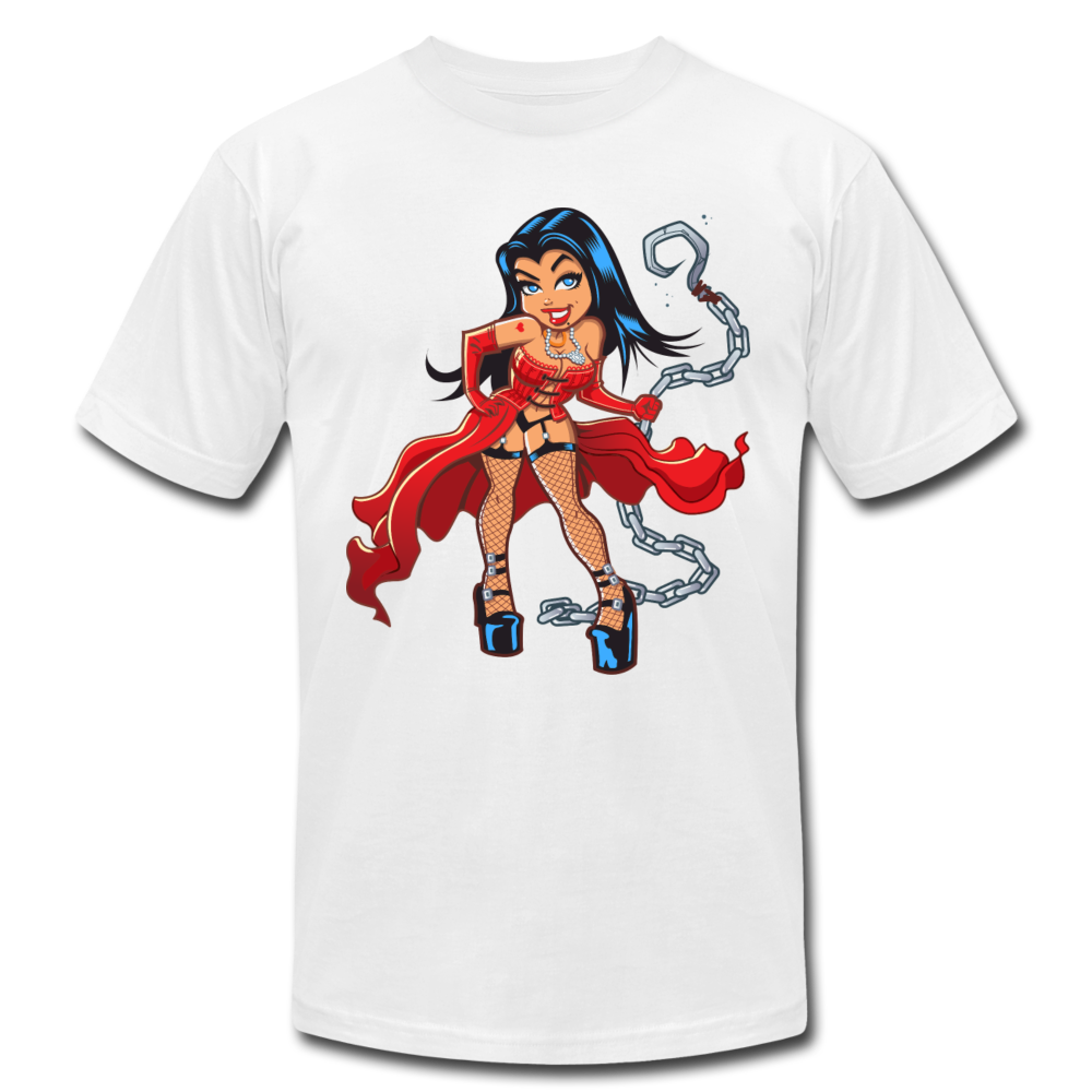 Cartoon Girl Chains T-Shirt - white