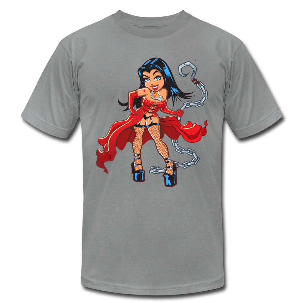 Cartoon Girl Chains T-Shirt - slate
