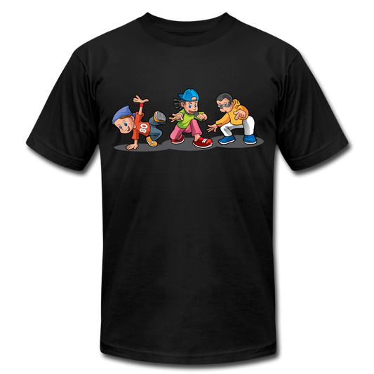 Hip Hop Cartoon Kids T-Shirt - black