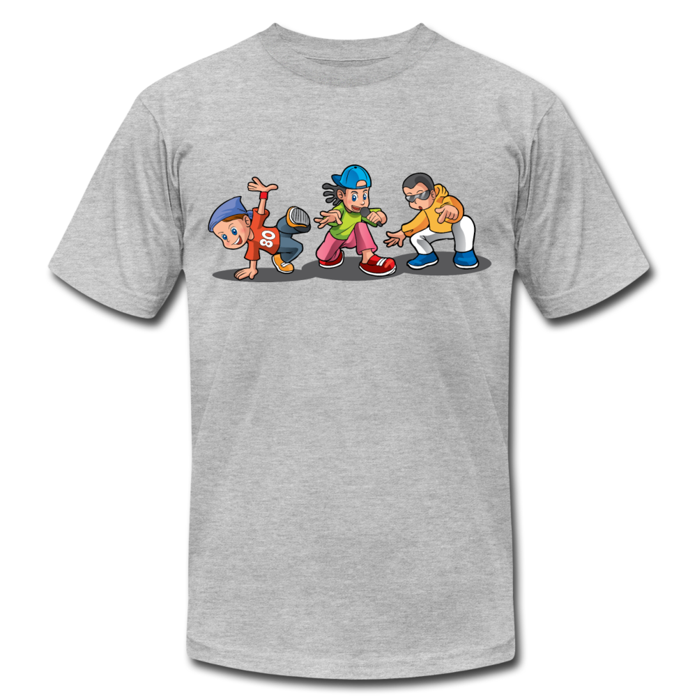 Hip Hop Cartoon Kids T-Shirt - heather gray
