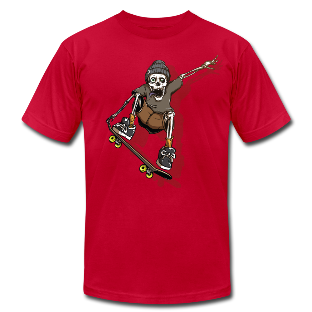 Skater Skeleton T-Shirt - red