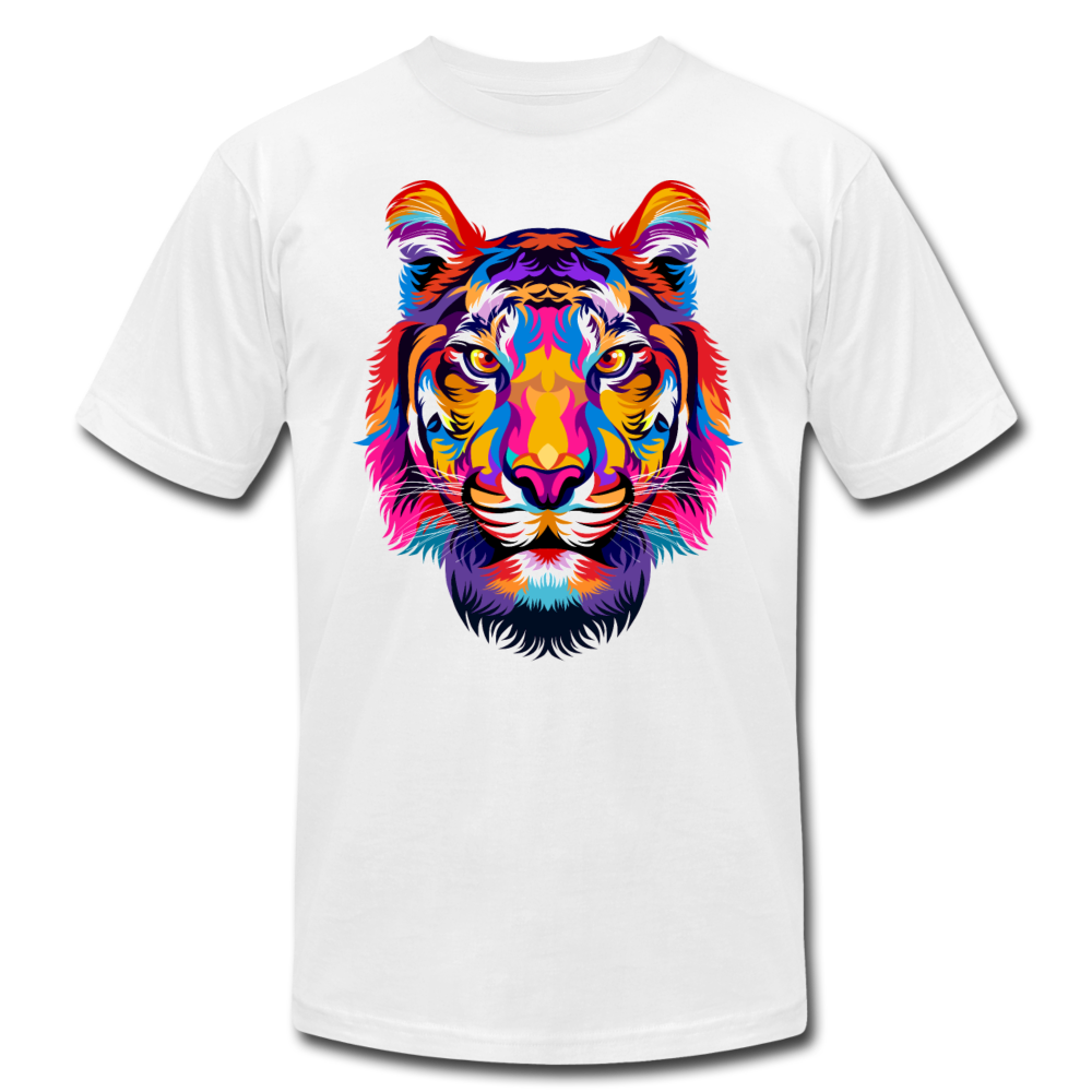 Colorful Abstract Tiger T-Shirt - white