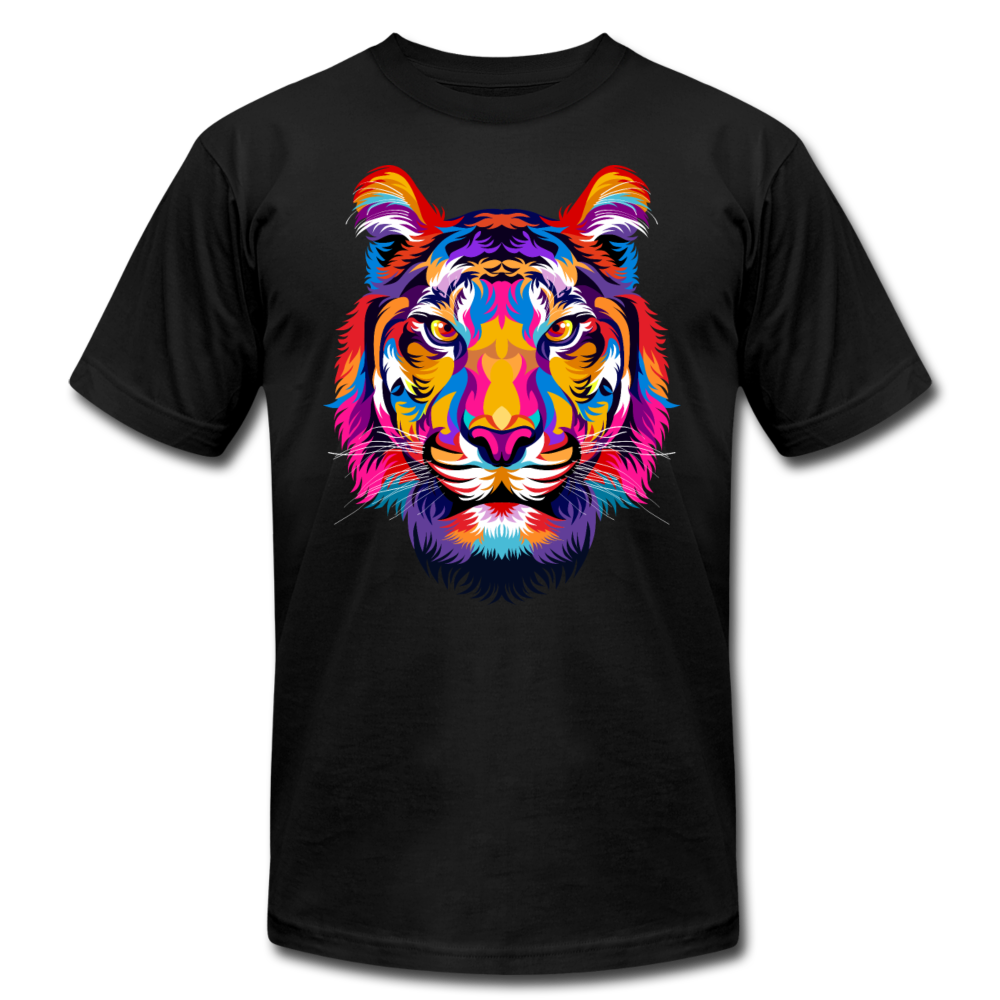 Colorful Abstract Tiger T-Shirt - black