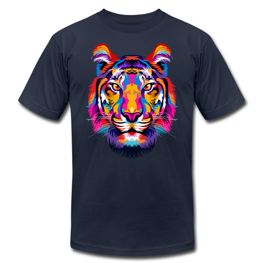 Colorful Abstract Tiger T-Shirt - navy