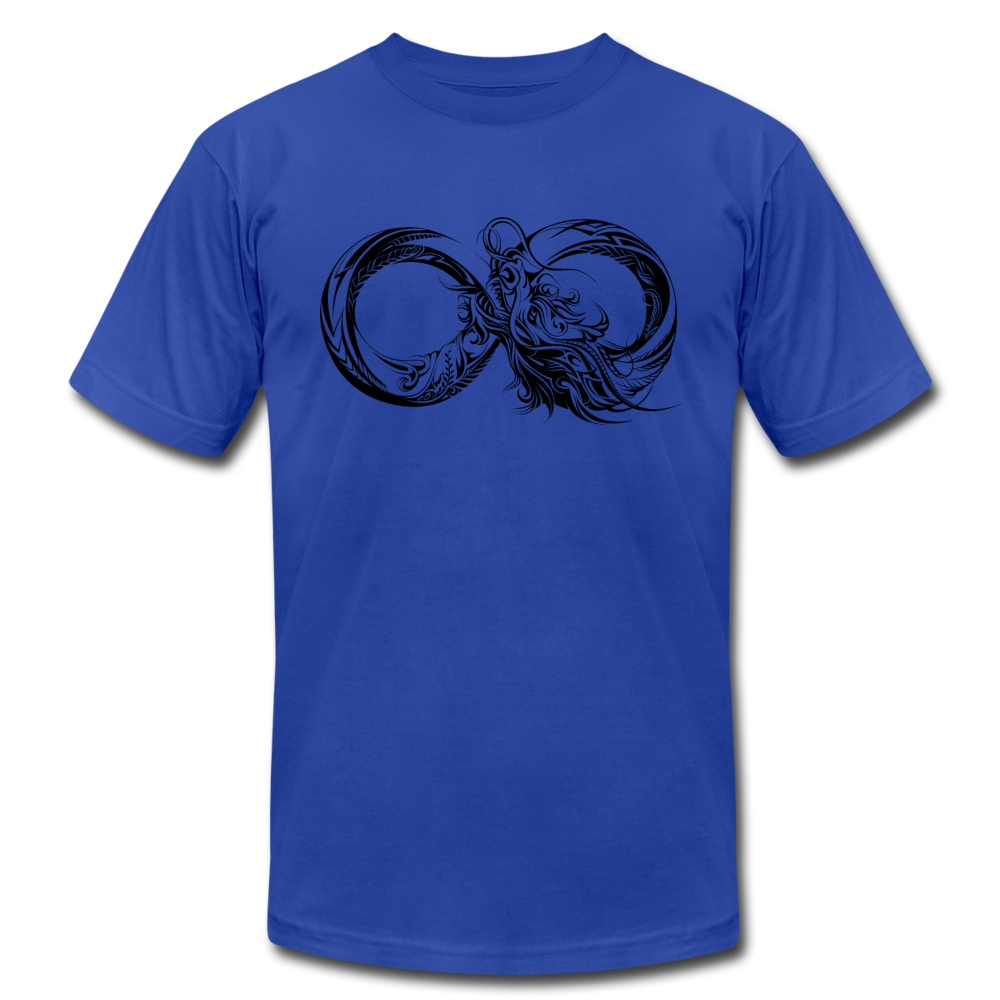 Tribal Maori Infinity Dragon T-Shirt - royal blue