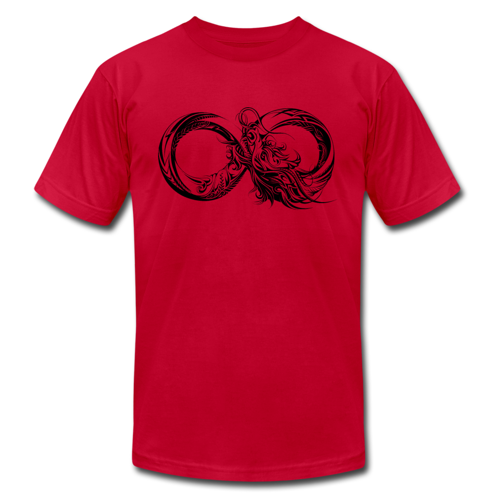 Tribal Maori Infinity Dragon T-Shirt - red