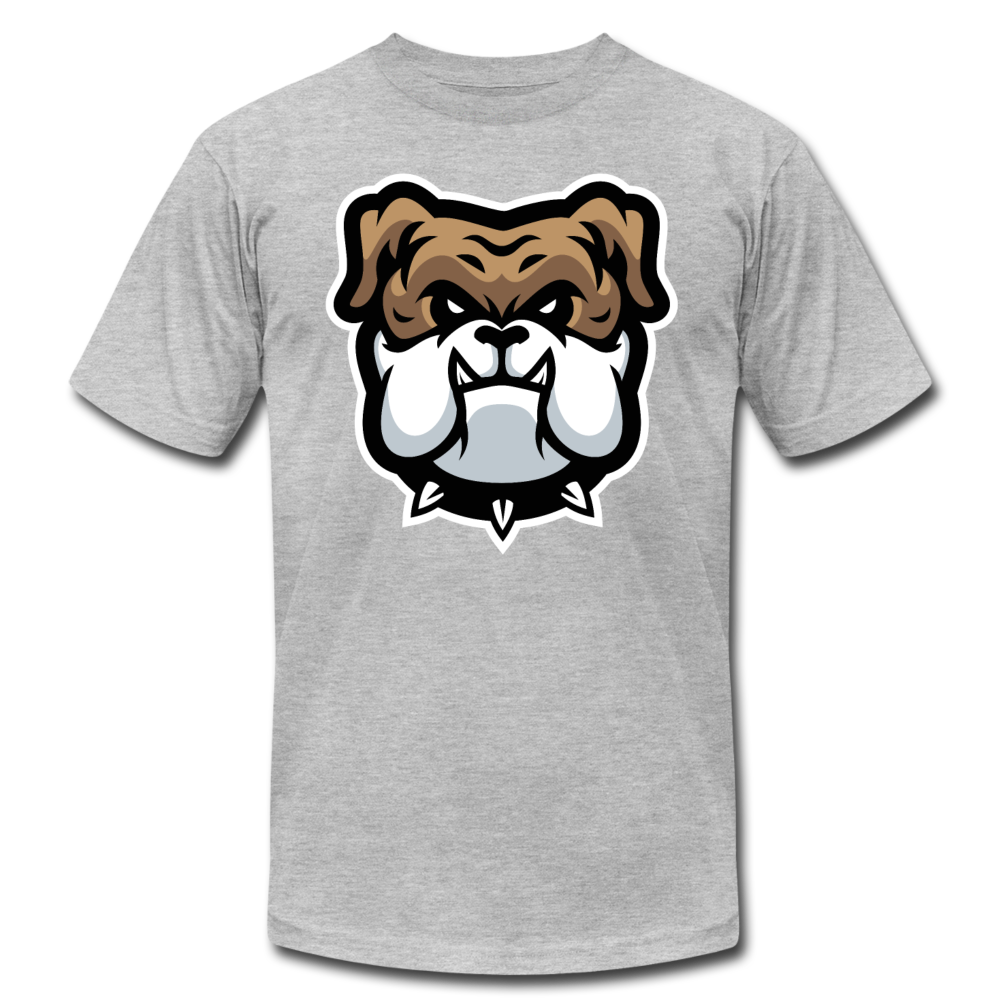 Bulldog Cartoon T-Shirt - heather gray