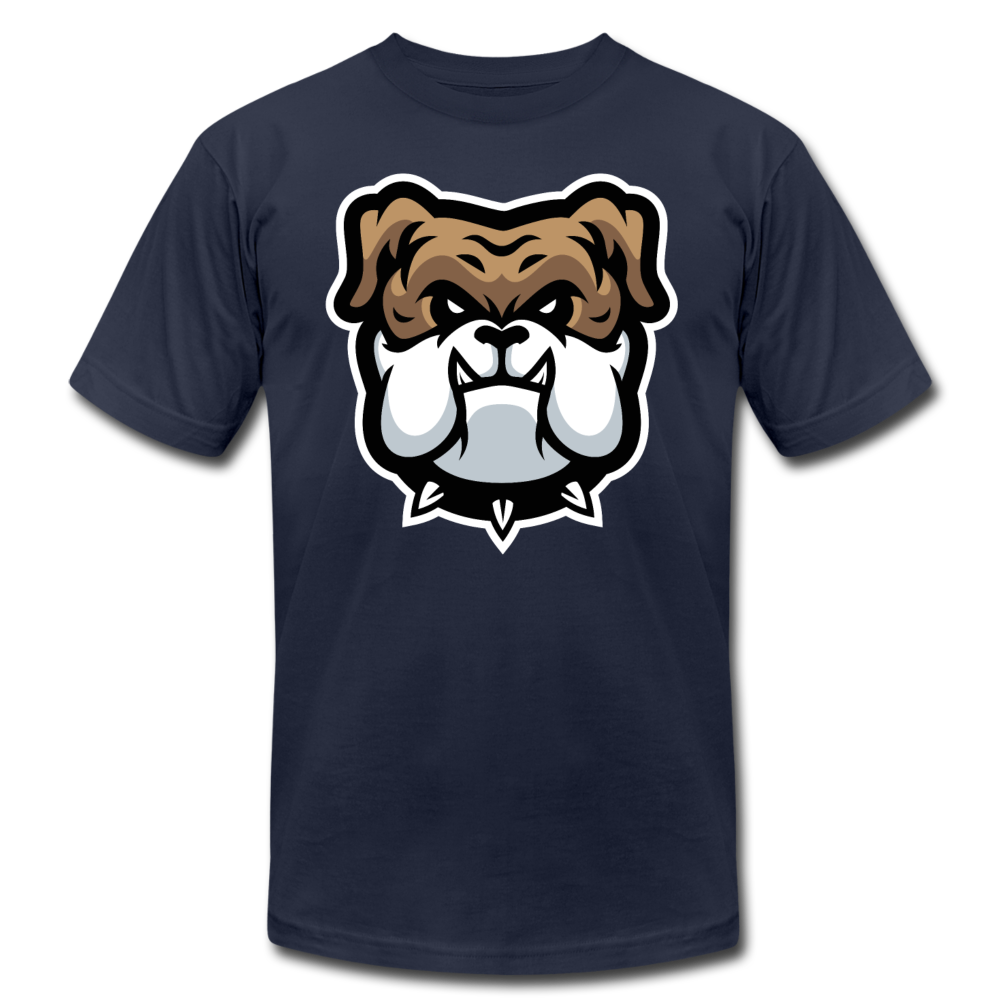 Bulldog Cartoon T-Shirt - navy