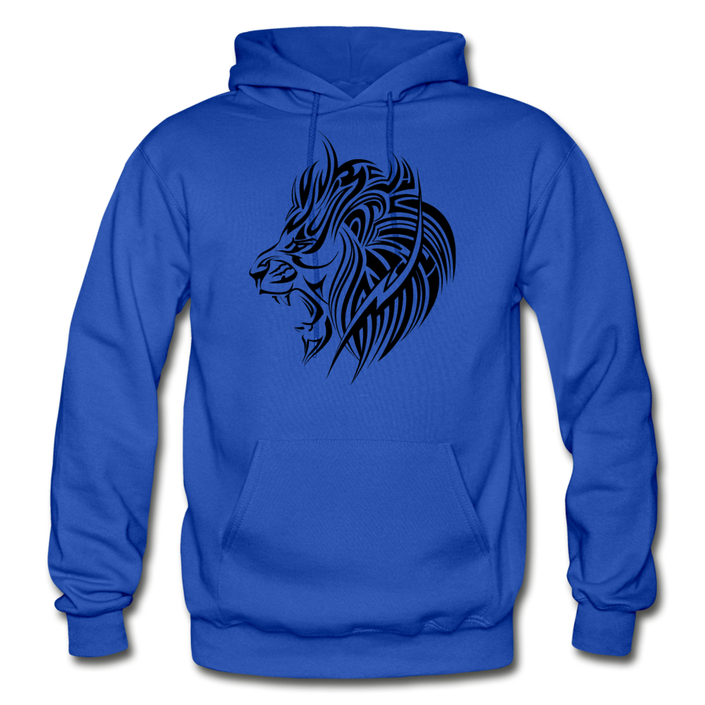 Tribal Maori Lion Hoodie - royal blue