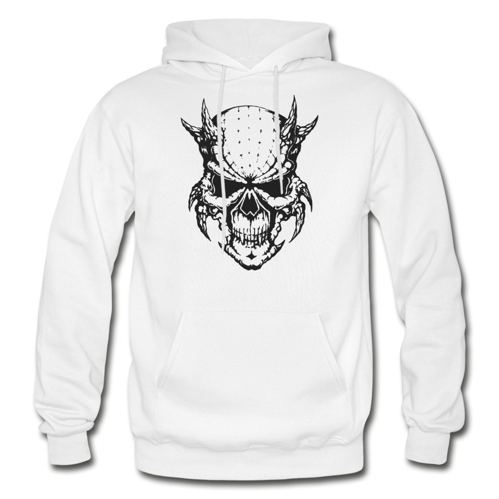 Demon Skull Hoodie - white