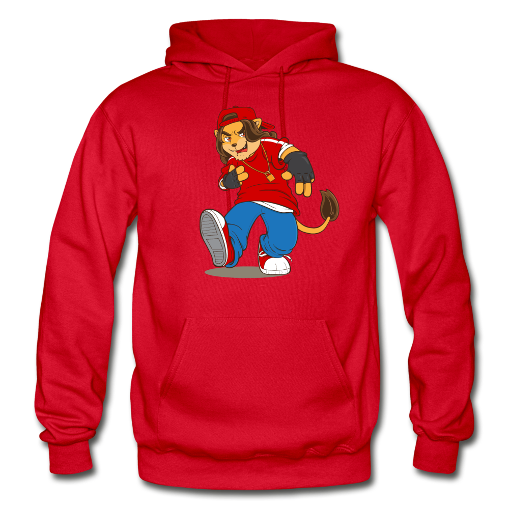 Hip Hop Lion Hoodie - red