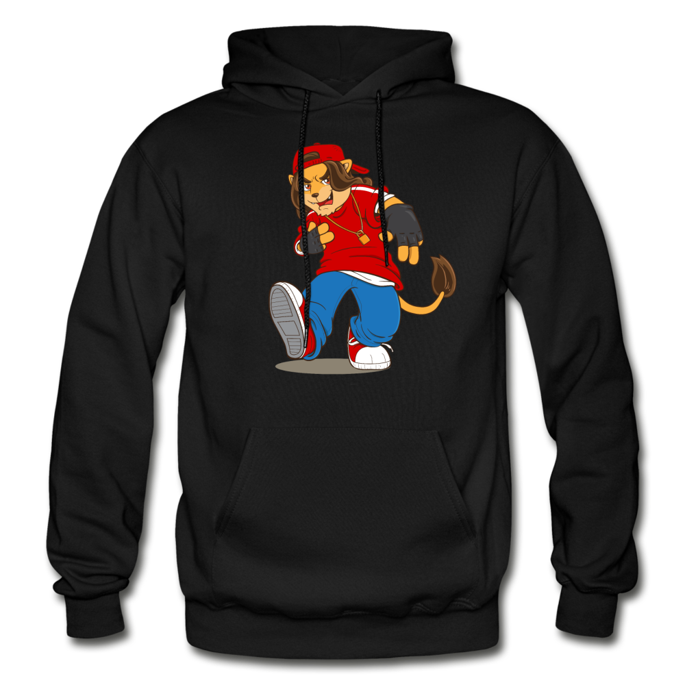 Hip Hop Lion Hoodie - black