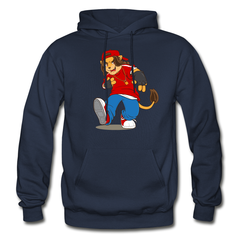 Hip Hop Lion Hoodie - navy