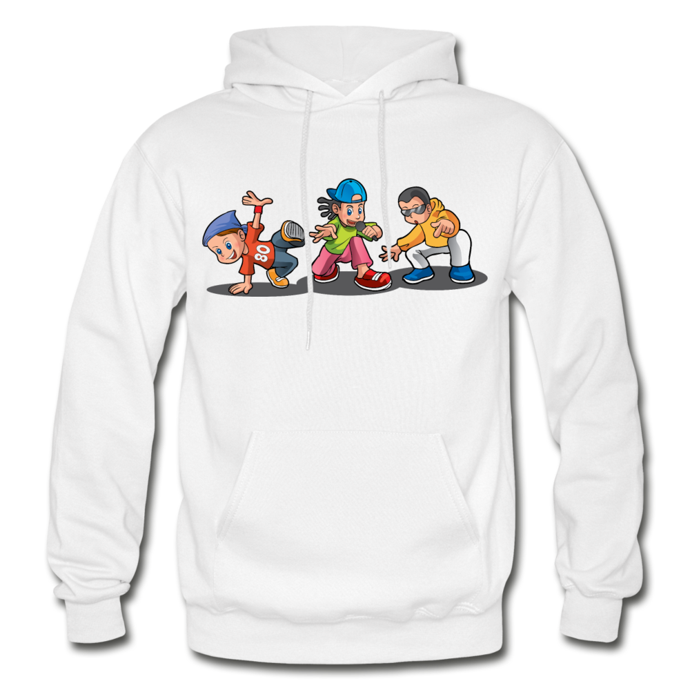 Hip Hop Cartoon Kids Hoodie - white