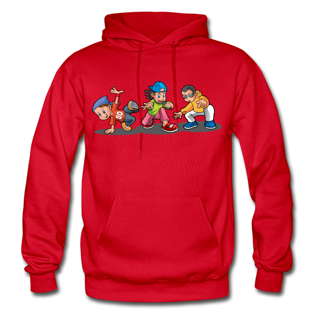 Hip Hop Cartoon Kids Hoodie - red