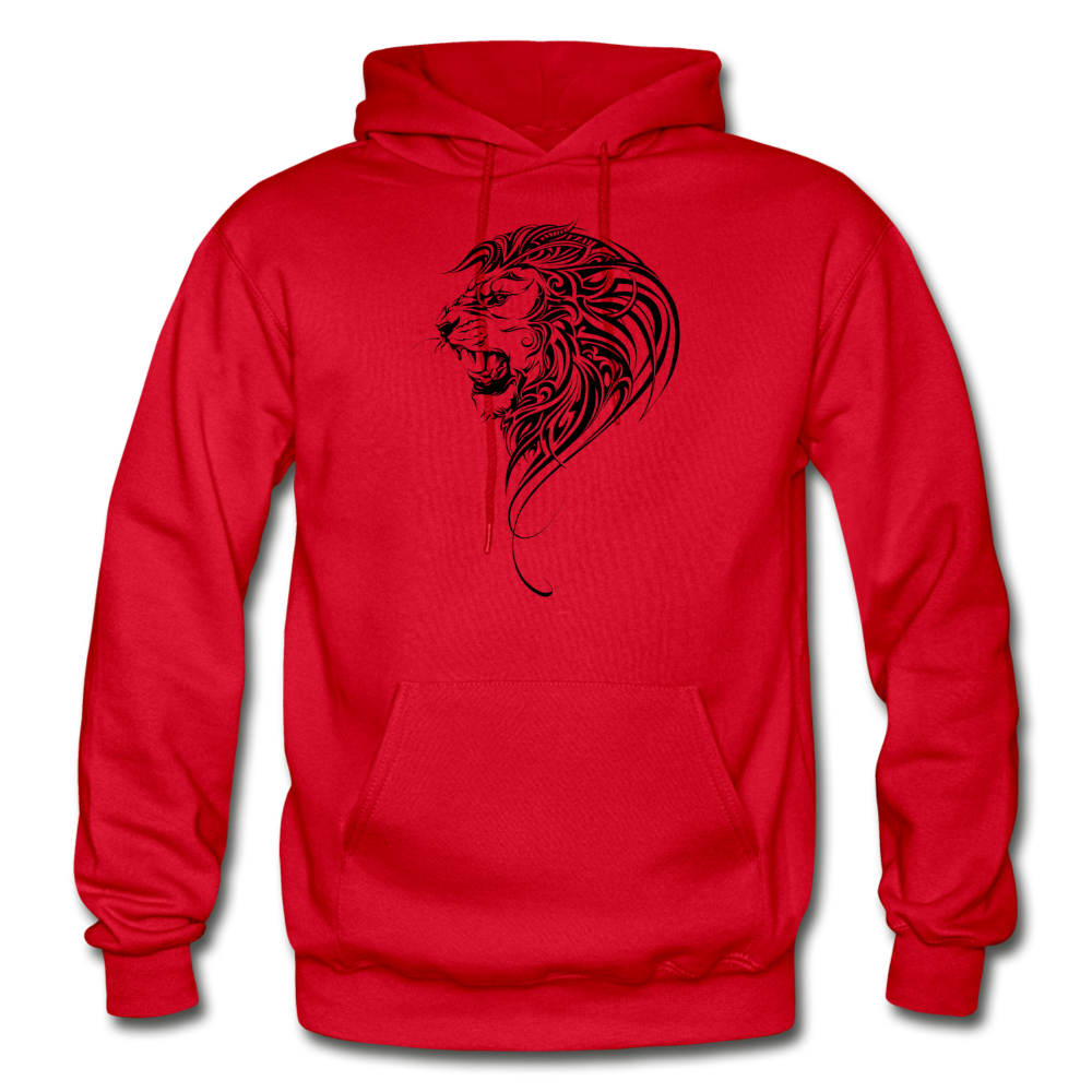 Tribal Maori Lion Hoodie - red