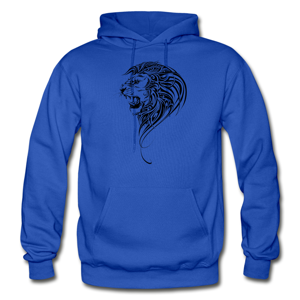 Tribal Maori Lion Hoodie - royal blue
