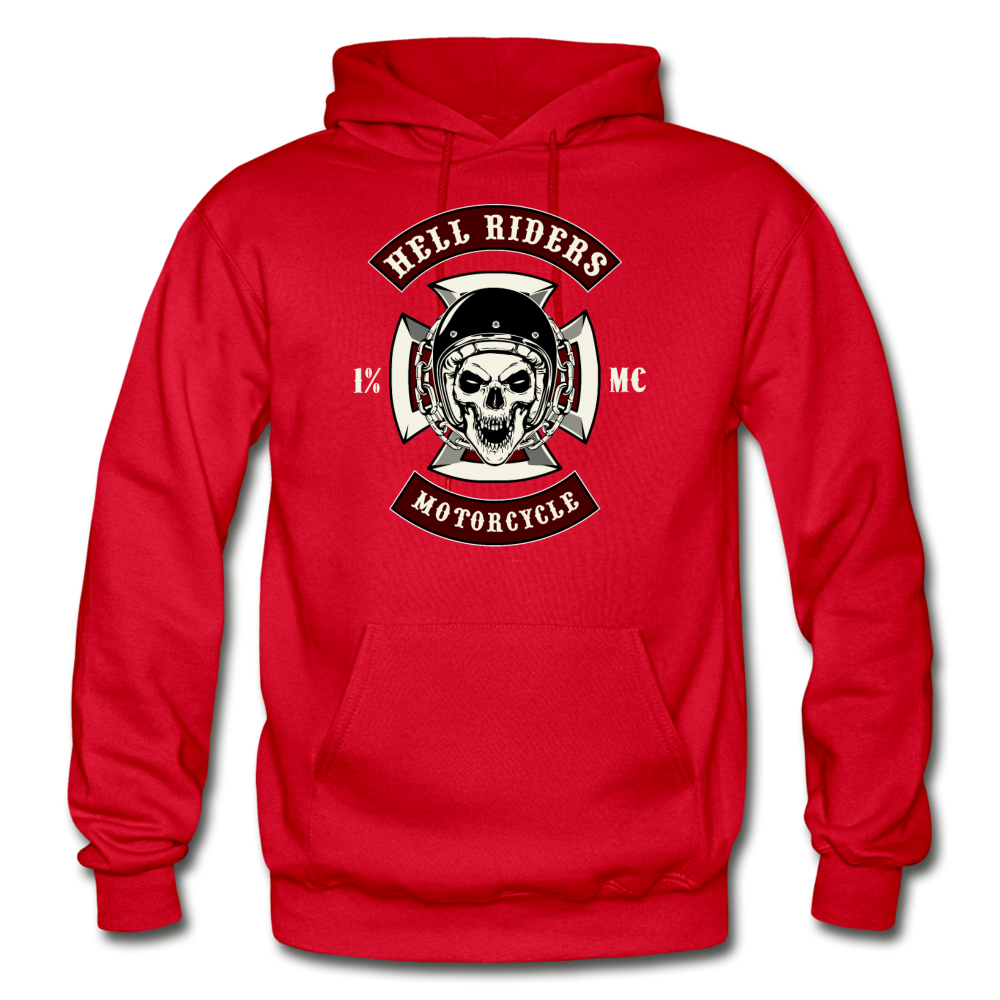 Hell Riders Motorcycle Hoodie - red