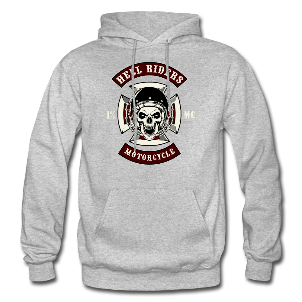 Hell Riders Motorcycle Hoodie - heather gray