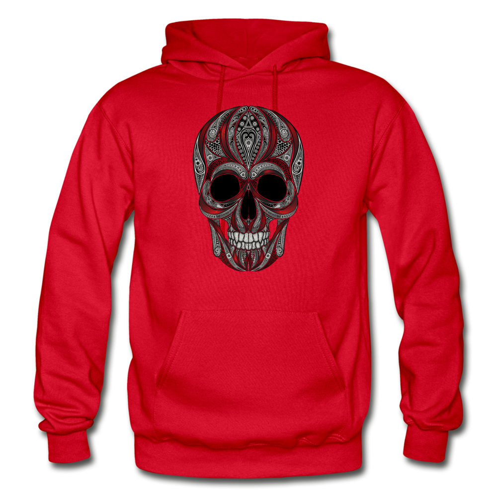 Dark Sugar Skull Hoodie - red