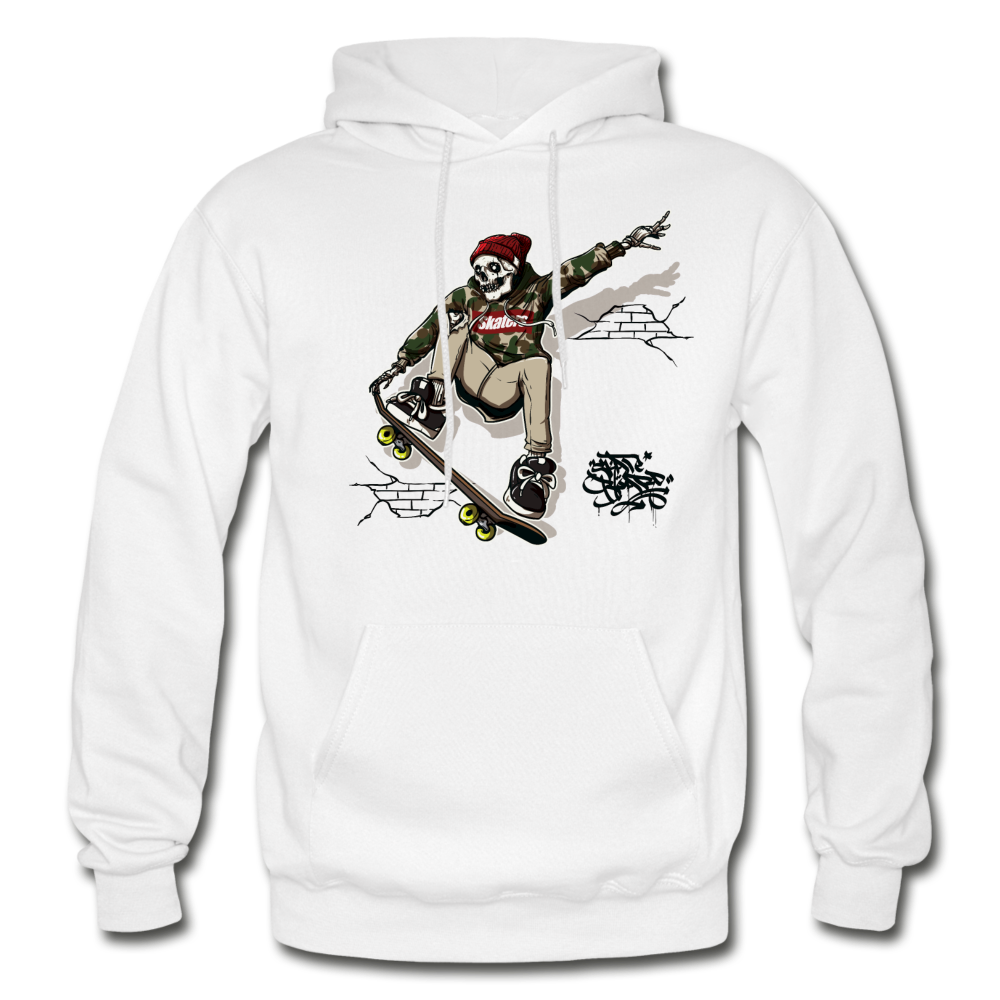 Skeleton Skater Hoodie - white