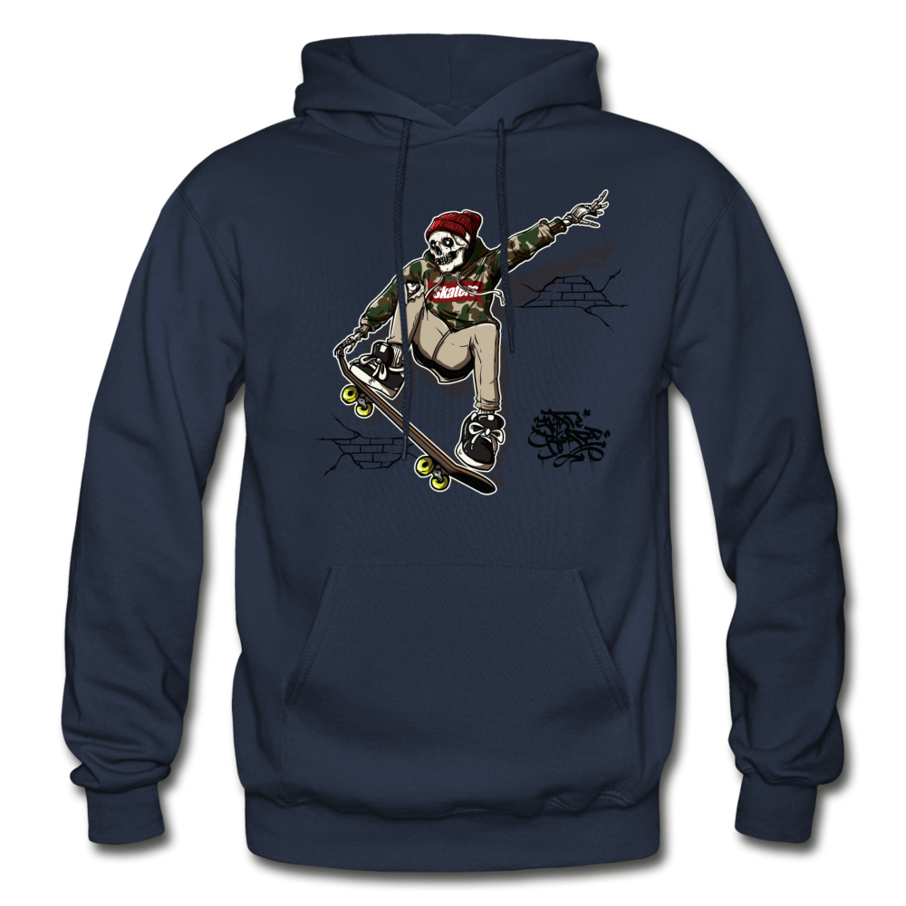 Skeleton Skater Hoodie - navy