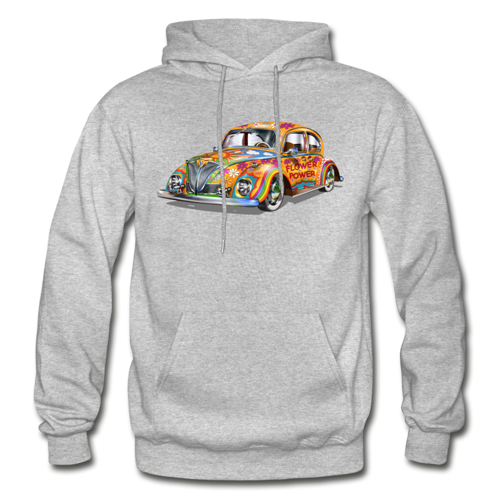 Hippie Bug Hoodie - heather gray